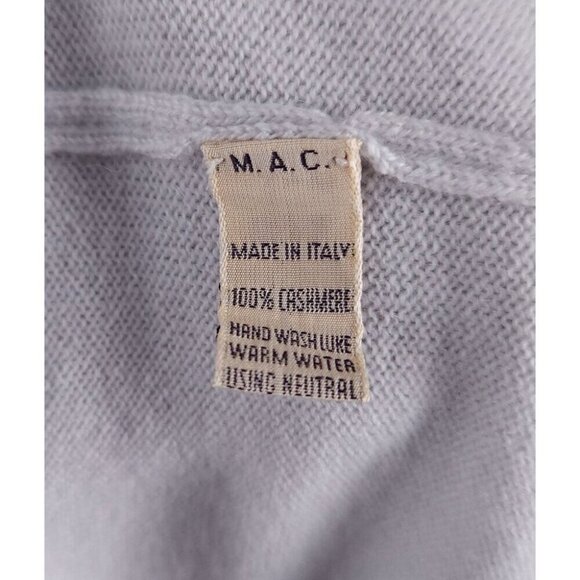 Malo Cashmere Cardigan Size 40 US 8 M Womens Pale Blue Sweater $550 - Picture 10 of 11